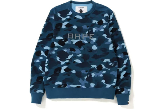 BAPE Gradation Camo Wide Crewneck Blue