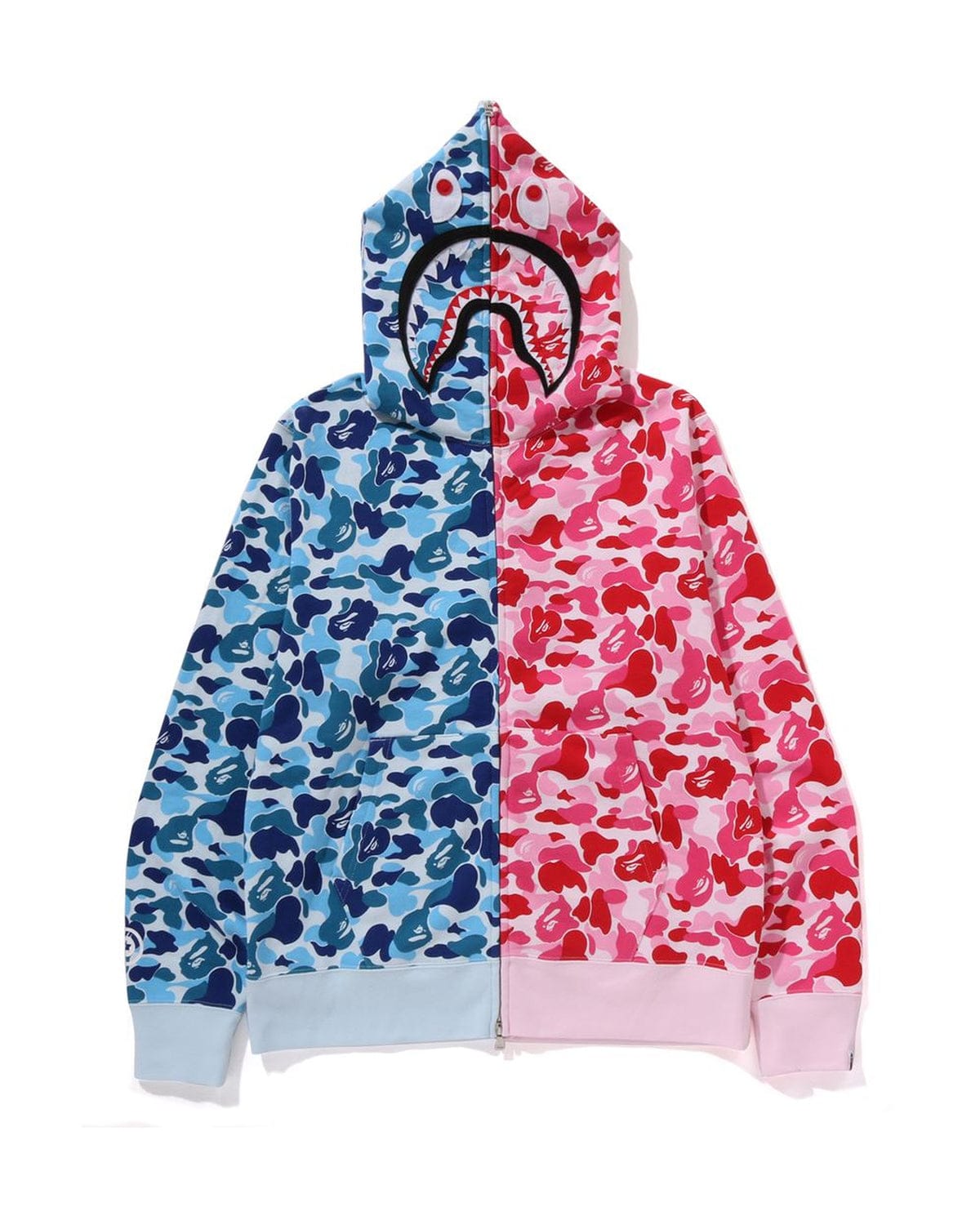 BAPE ABC Camo Separate Shark Full Zip Hoodie 'Pink'