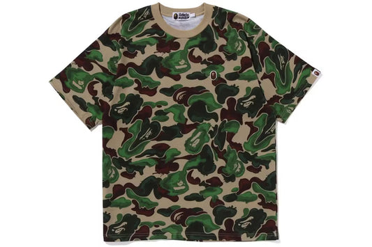 BAPE Art Camo Ape Head One Point Tee Green