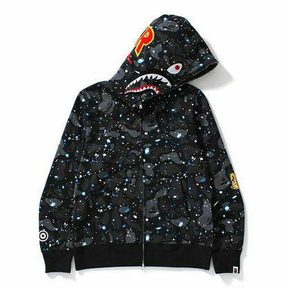 Bape Galaxy Shark Camo Full Zip Hoodie